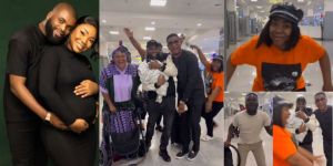 Excitement as Mercy Chinwo, her husband, relatives, friends and the new born baby participate in trending challenge (Video)