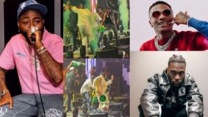 “I trust Wizkid and Burna” – Mixed reactions as Davido shows off his freestyle skills at his AWAY festival in Atlanta (Video)
