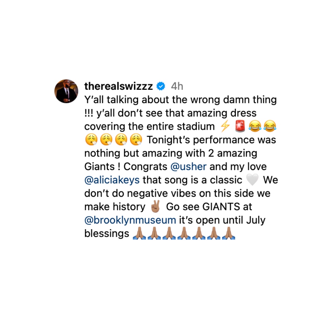 Swizz Beatz reacts to intimate performance between wife Alicia Keys and Usher at Superbowl