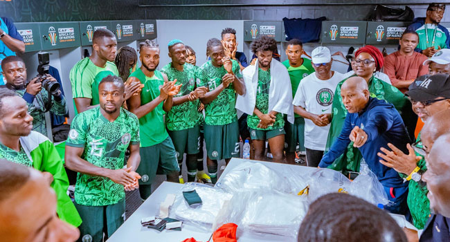 Vice President Kashim Shettima addresses Super Eagles squad following their 2-1 loss to Ivory Coast�in�AFCON�final (video)