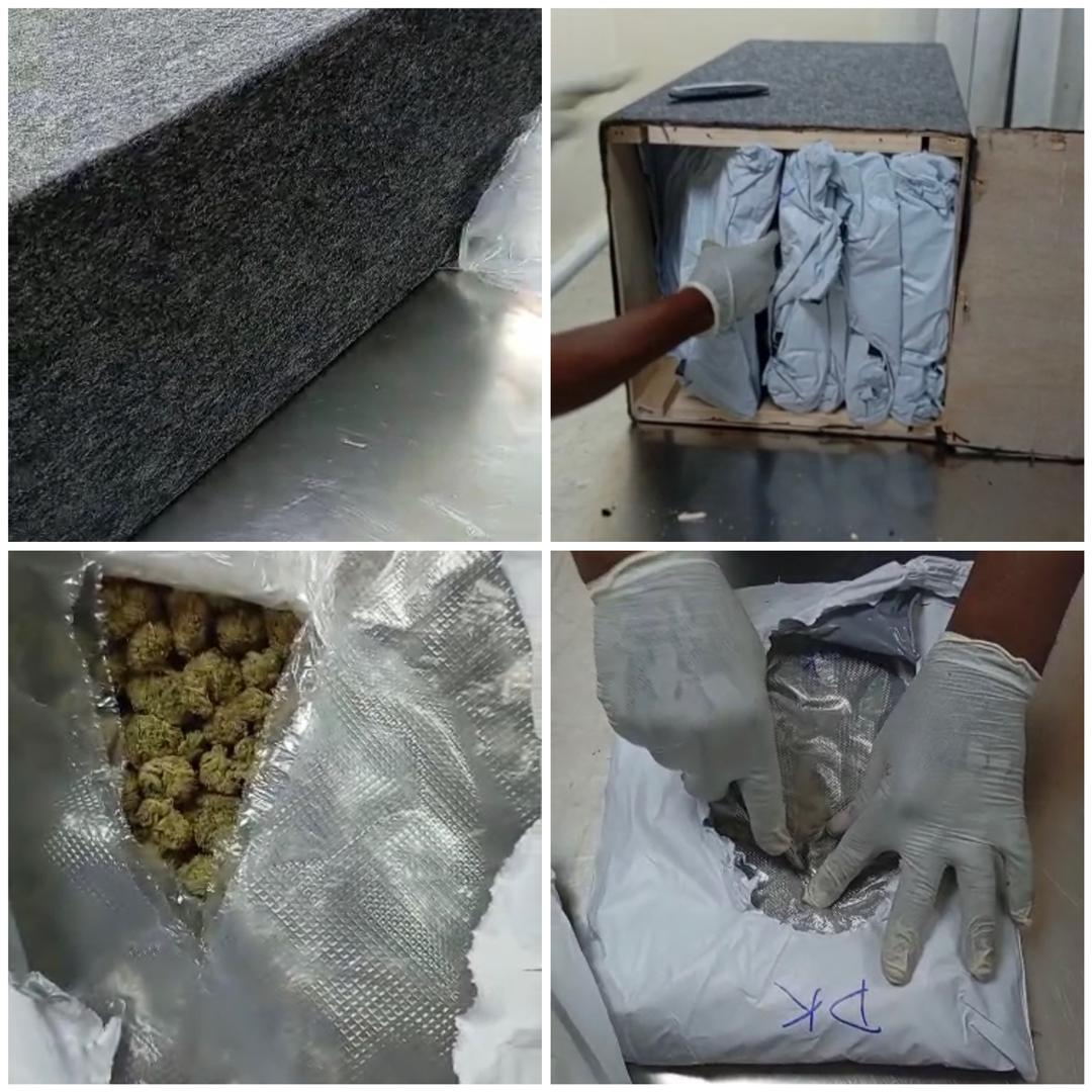NDLEA intercepts large consignment of Loud concealed in loudspeakers at Lagos airport (photos/videos)
