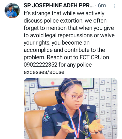 Police extortion: When you give bribes to avoid legal repercussions, you become an accomplice and contribute to the problem - FCT police spokesperson says