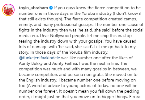 Toyin Abraham speaks on the cause of her rivalry with Funke Akindele for the first time as she calls for a truce