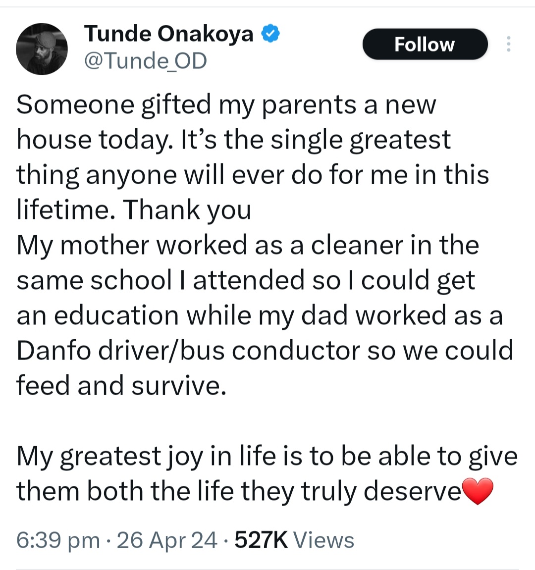 Nigerian chess champion, Tunde Onakoya reveals the huge gift someone gave to his parents