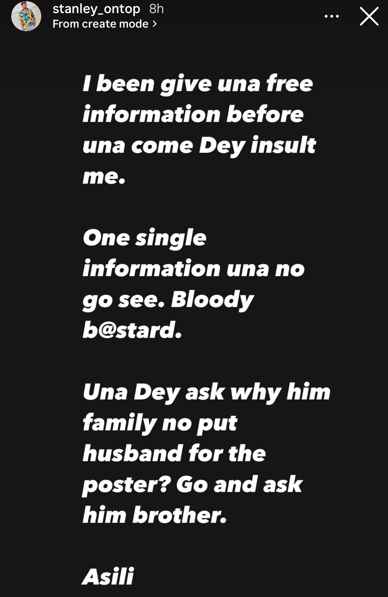 Go and ask his brother - Movie producer Stanley Nwoko tells Nigerians asking why ?Husband? was not included in Jnr Pope?s obituary