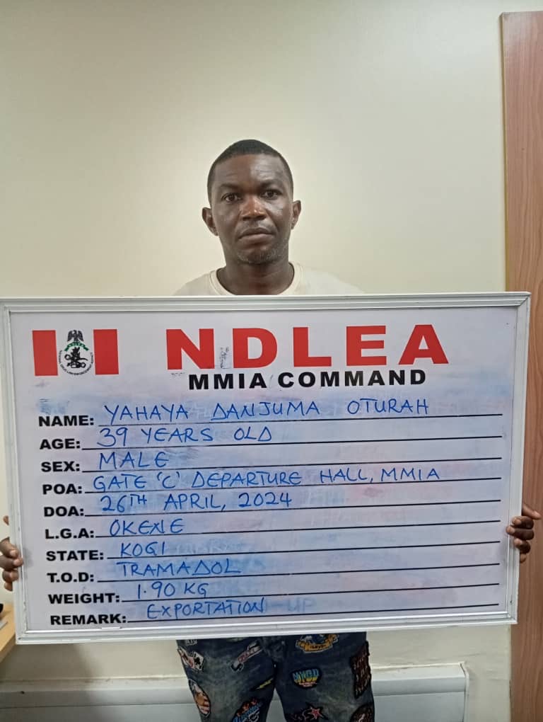 NDLEA nabs man while attempting to export 4,000 pills of tramadol 225mg to Italy