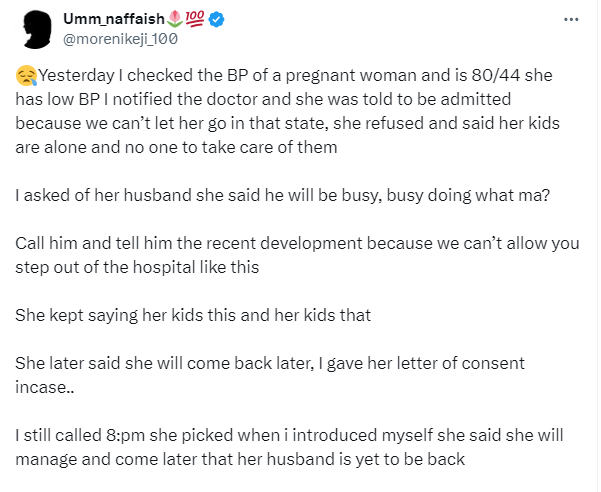 Pregnant mum with low BP d!es after refusing to stay in the hospital to be monitored because her other kids were all by themselves at home