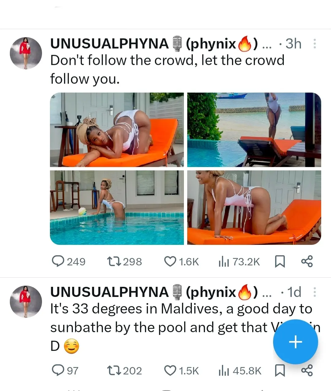 BBNaija star, Phyna reacts after being called out for posing in swimsuit weeks after criticising girls who pose in underwear and skimpy dresses