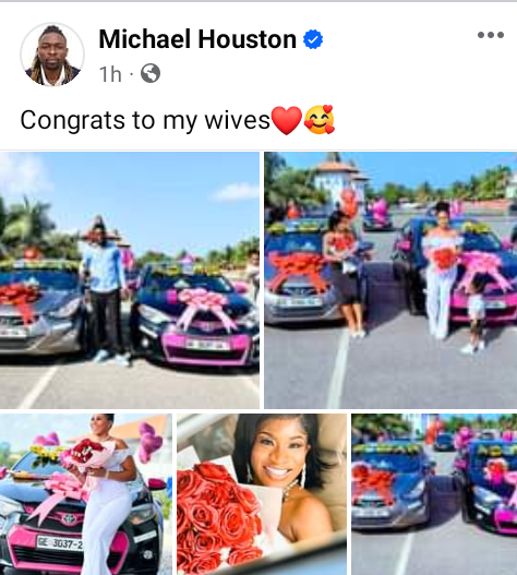 Polygamous Ghanaian man surprises his 2 wives with cars